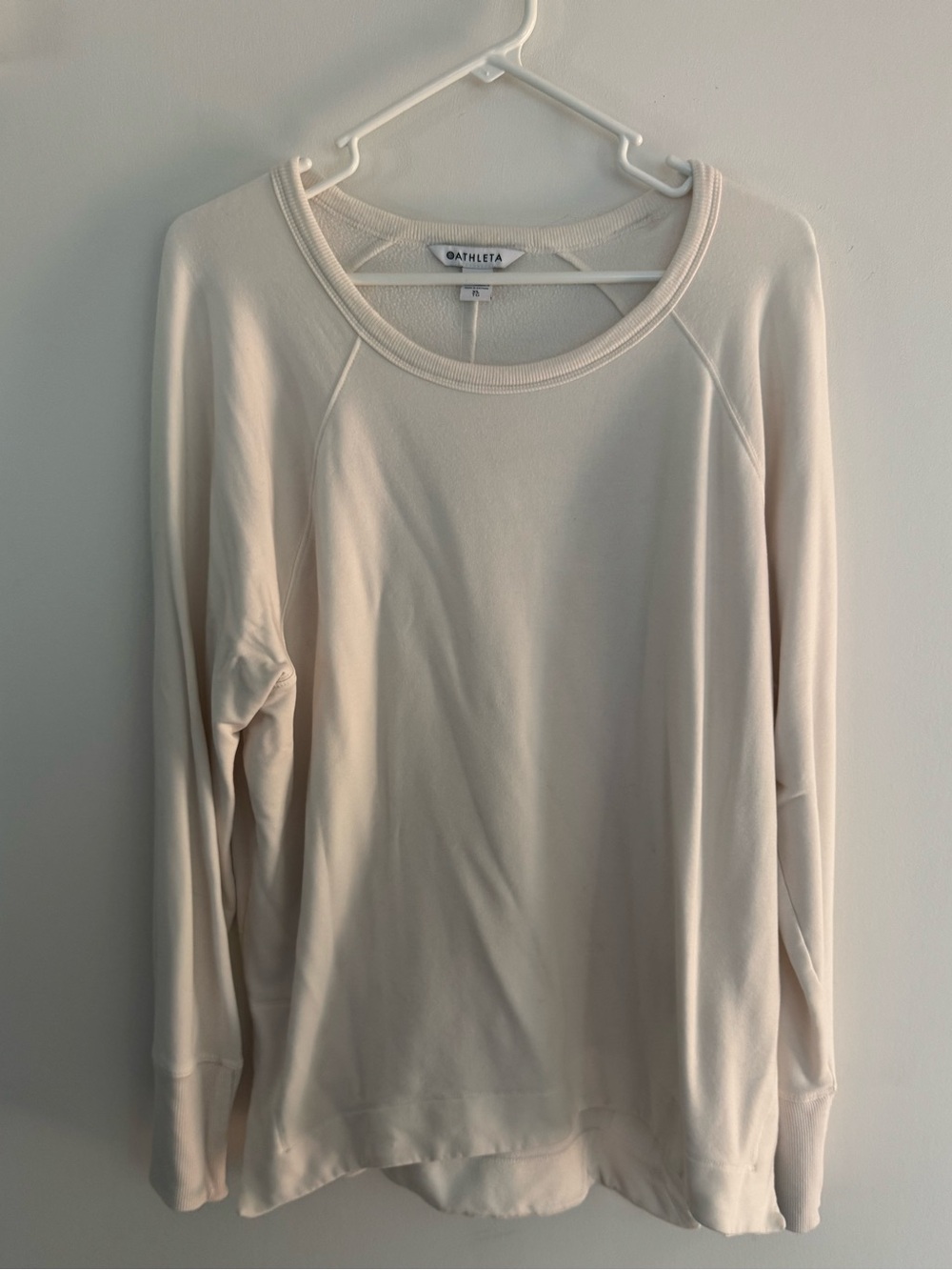 Athleta Women’s Cream Long-Sleeve Crew Top